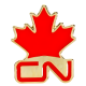 Lapel Pin - Red CN & Maple Leaf